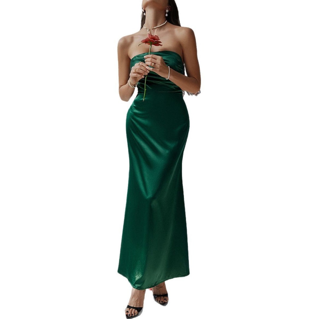 Damen Bustier Maxikleid mit elegantem Schnitt und fließendem Material Echo Archiv