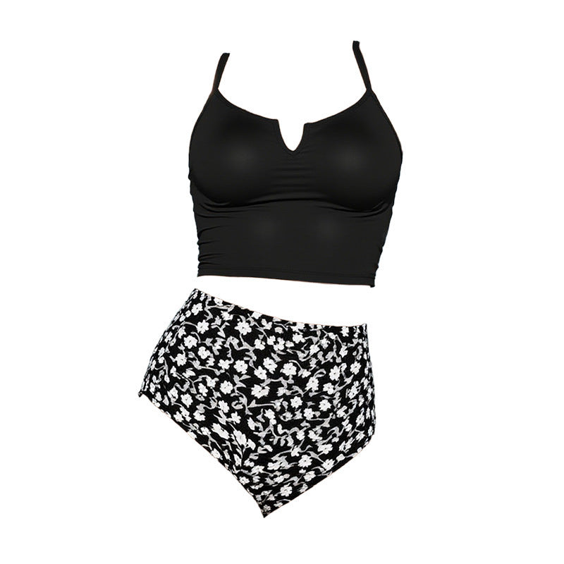 Damen Hochtailliertes Bikini-Set mit modischem Oberteil Echo Archiv