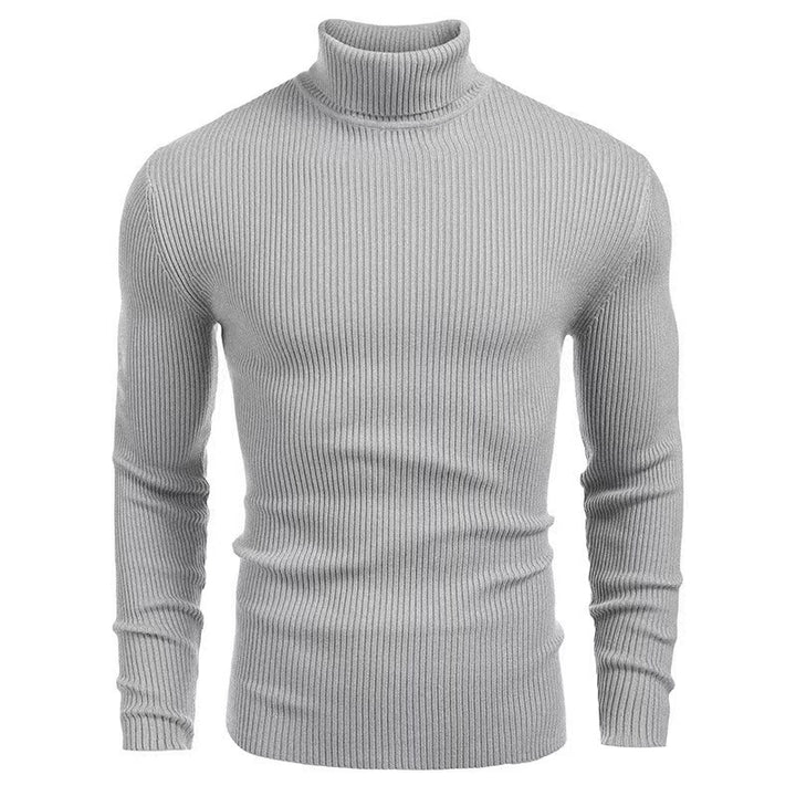Herren nan Rippstrick Rollkragenpullover figurnaher elastischer Feinstrick Echo Archiv