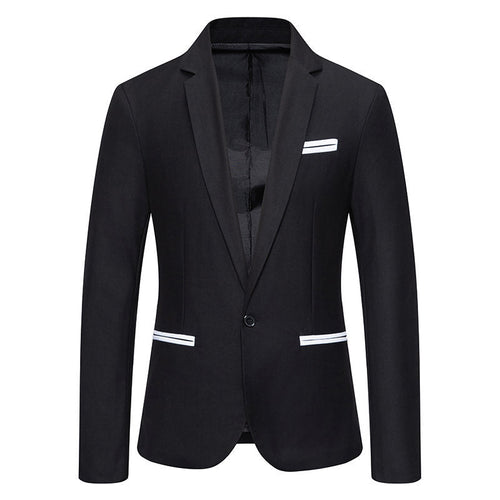 Herren Eleganter Blazer mit kontrastierenden Details Echoarchiv