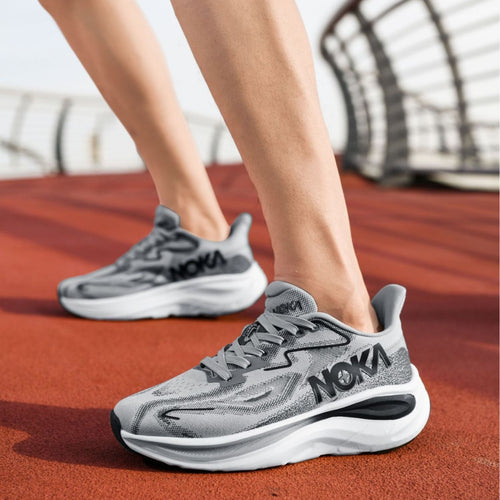 Unisex gedämpfte Hohlkern-Roadrunning Schuhe mit atmungsaktivem Strickoberteil und ergonomischer Plateau-Zwischensohle – Tavélo