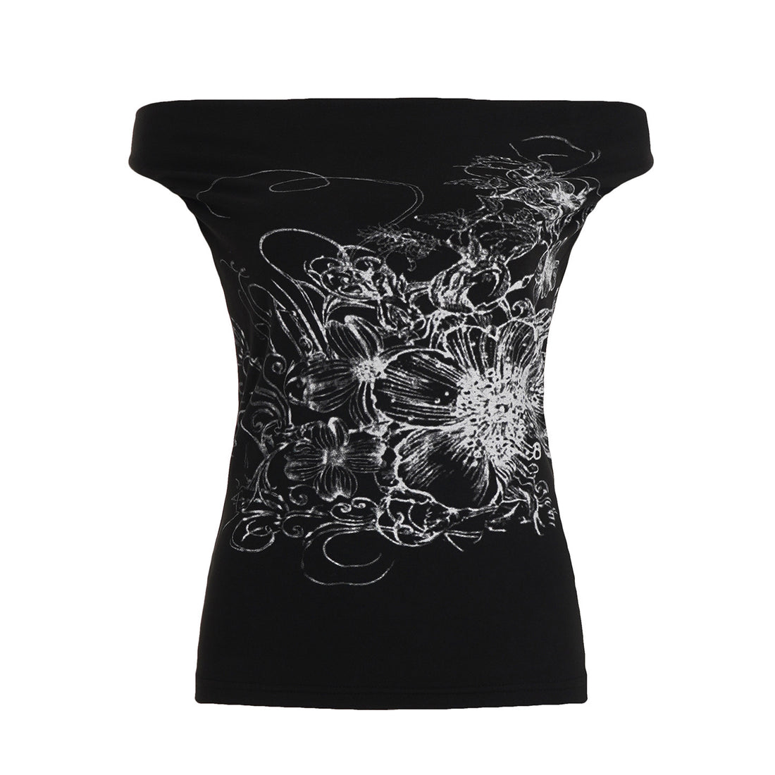 Damen ärmelloses Crossover-Top mit floralem Design – Orélia
