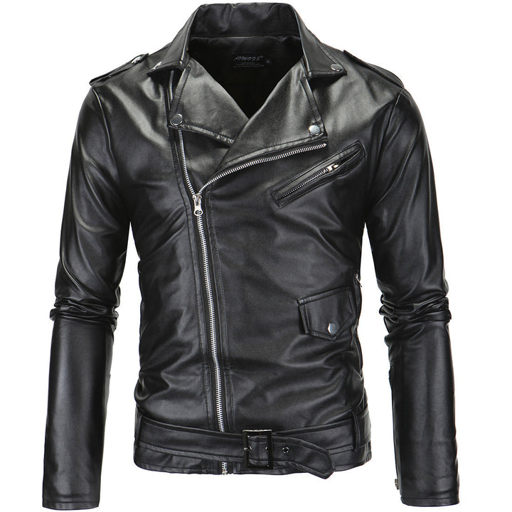 Herren stylische Bikerjacke aus hochwertigem Kunstleder Echoarchiv