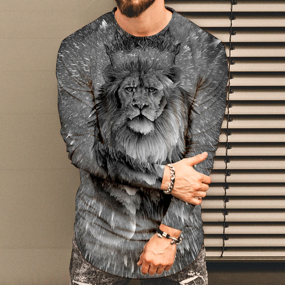 Herren Langarmshirt mit gruseligem Halloween-Motiv Echoarchiv