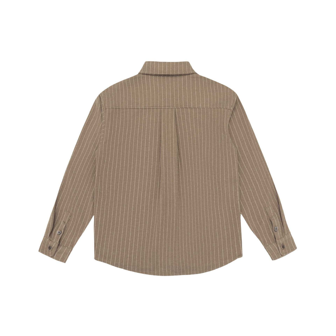 Damen Oversize-Hemdjacke mit markanter Schulterpasse und Nadelstreifen Echoarchiv