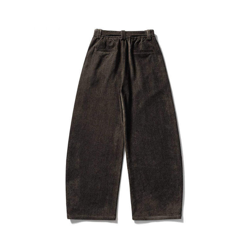 Damen Weite Highwaist-Hose mit Bundfalten, Balloon-Silhouette und Stoffgürtel Echo Archiv