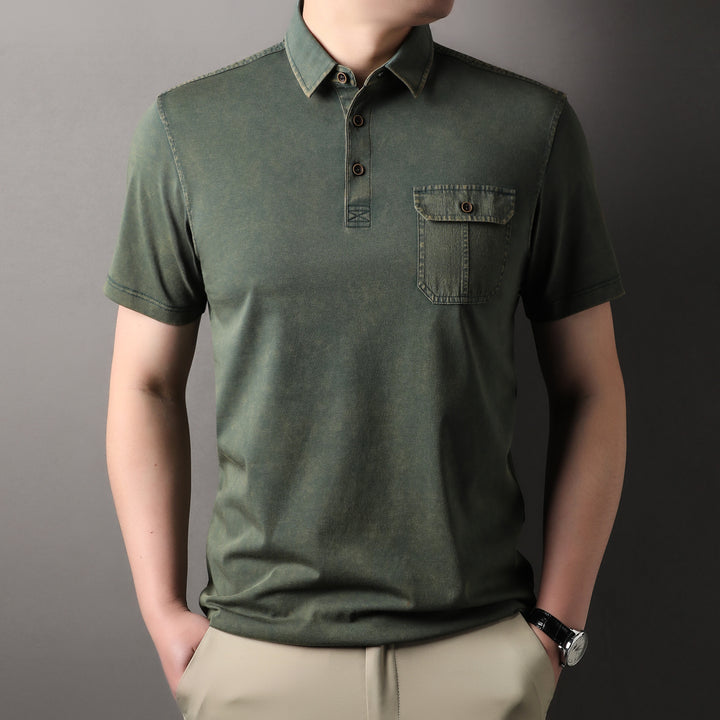 Herren Poloshirt mit praktischer Brusttasche und hochwertigem Baumwollmix Echoarchiv