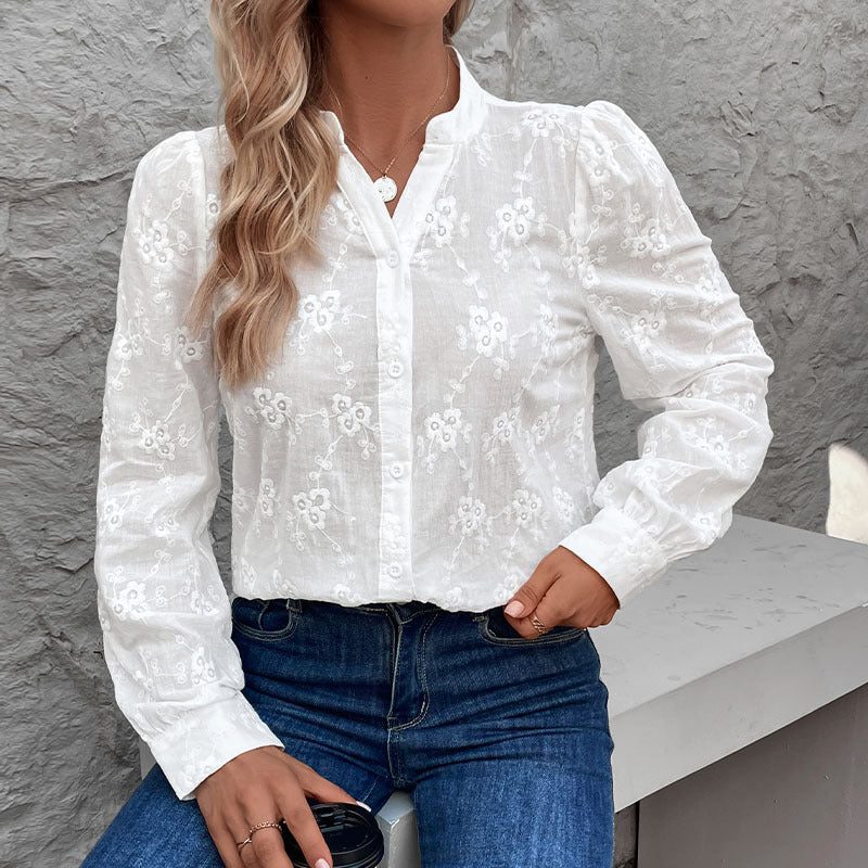 Damen Elegante Bestickte Bluse Echo Archiv
