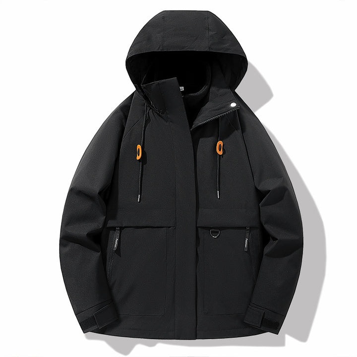 Herren Funktionsjacke mit verstellbarer Kapuze und praktischen Taschen Echoarchiv