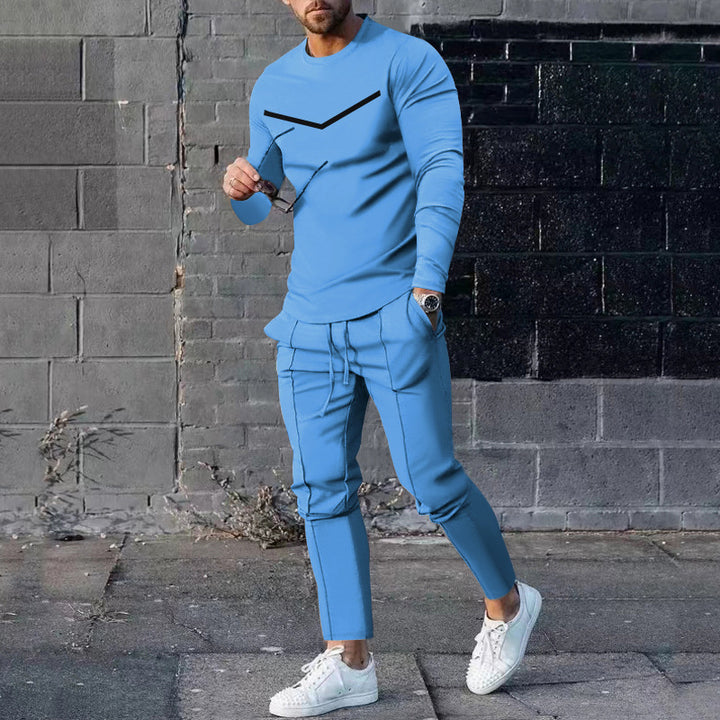 Herren Sportliches Langarmshirt und Jogginghose Set Echoarchiv