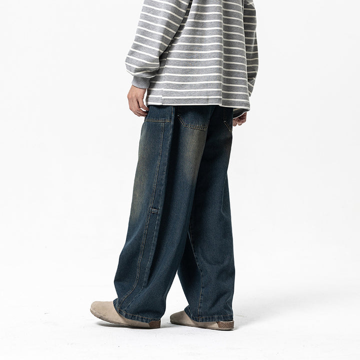 Damen Weite High‑Waist Denim‑Culotte mit elastischem Bund und aufgesetzten Taschen Echo Archiv