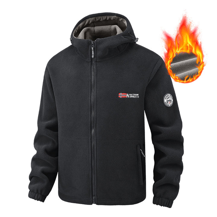 Herren Thermo-Fleece-Set mit Kapuzenjacke, Sherpa-gefüttert und elastischer Jogginghose – Marzano