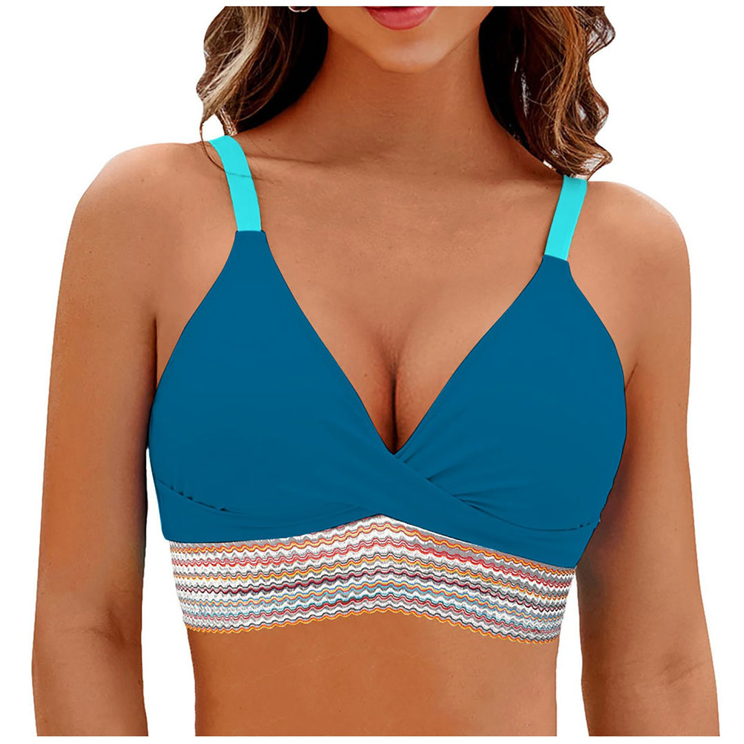 Damen Wickel-Bikini-Oberteil mit modischem Muster Echo Archiv
