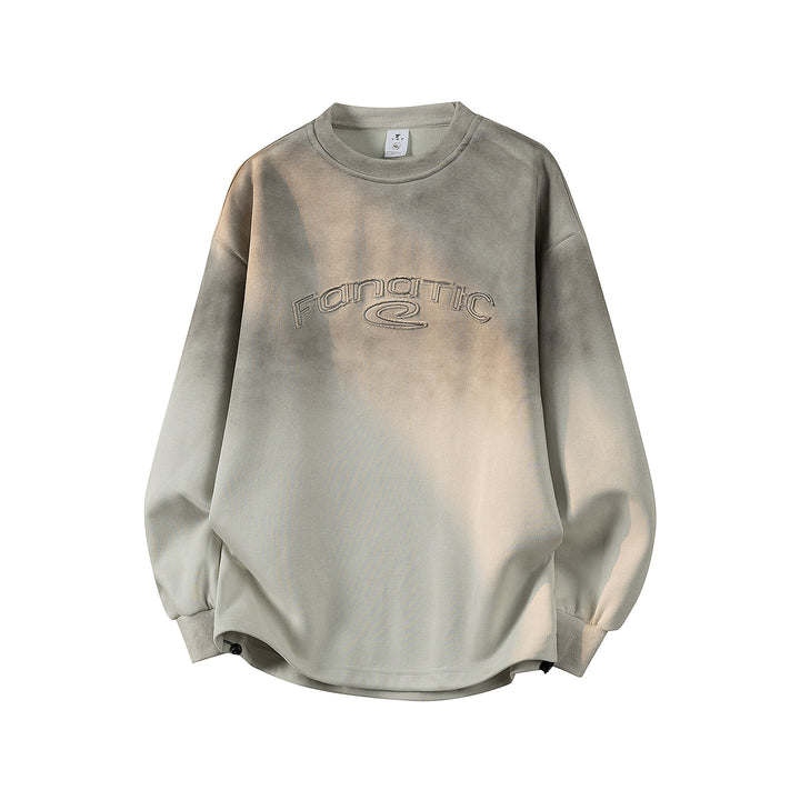 Damen Oversize-Sweatshirt mit gesticktem Schriftzug, abgerundetem Saum & überschnittener Schulter Echoarchiv