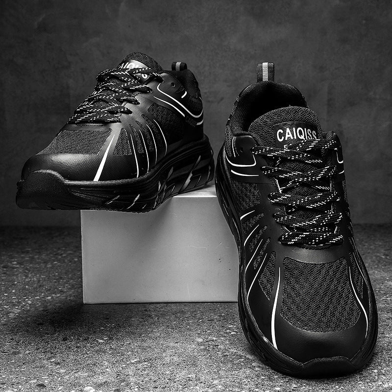 Herren Stabilitäts-Laufschuhe mit keilförmiger Energierückführungssohle und nahtlosem Mesh-Upper – Tavélo