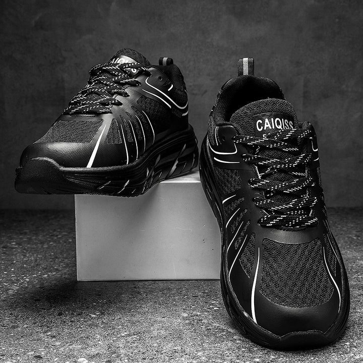 Herren Stabilitäts-Laufschuhe mit keilförmiger Energierückführungssohle und nahtlosem Mesh-Upper – Tavélo