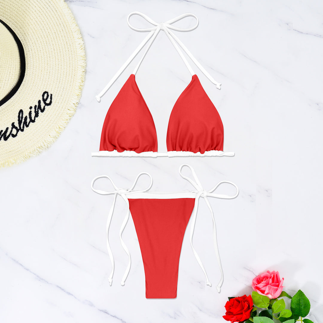 Damen Triangel-Bikini mit verstellbaren Schnürungen Echo Archiv