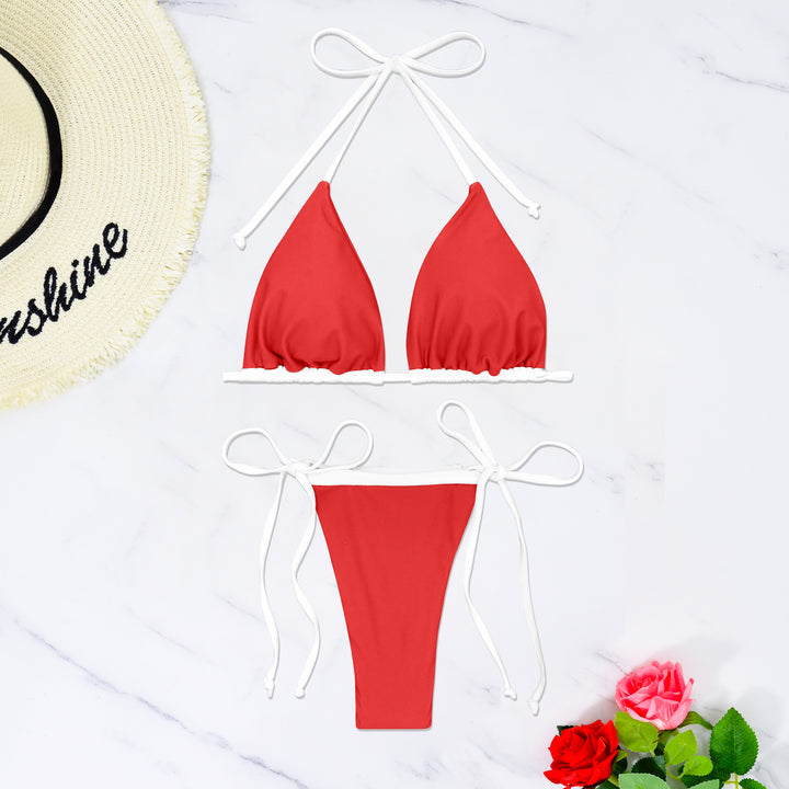 Damen Triangel-Bikini mit verstellbaren Schnürungen Echo Archiv