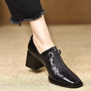 Damen Elegante Slingback-Stiefeletten mit Hochglanz-Optik – Lioré