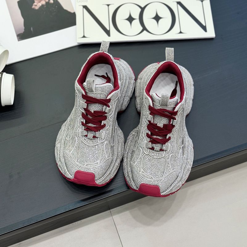Damen Sportliche glitzernde Chunky-Sneaker mit gepolstertem Komfort – Névara