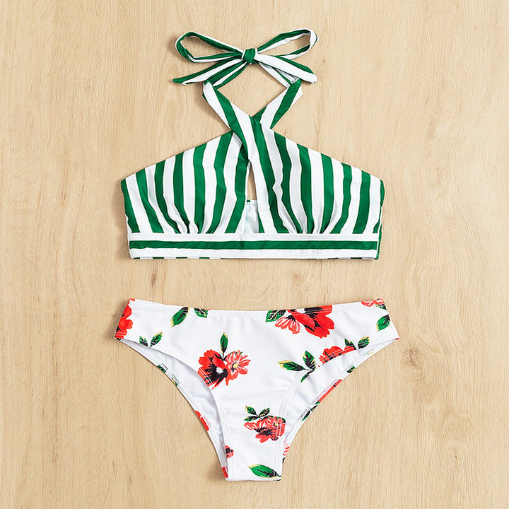 Damen Bikini-Set mit modischem Schnitt und floralen Akzenten Echo Archiv