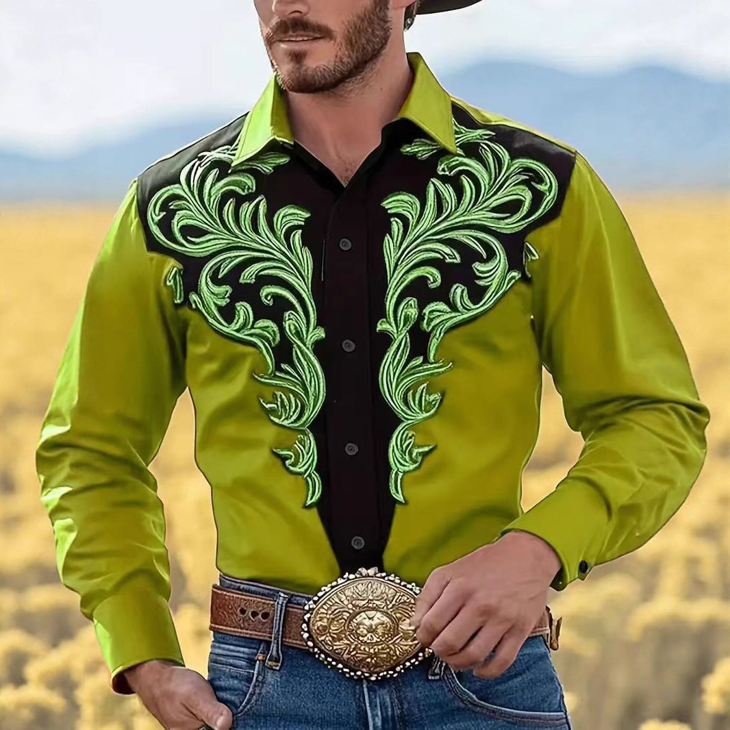 Herren Westernhemd mit kunstvoller Stickerei Echoarchiv