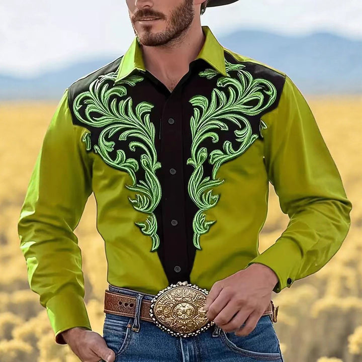 Herren Westernhemd mit kunstvoller Stickerei Echoarchiv