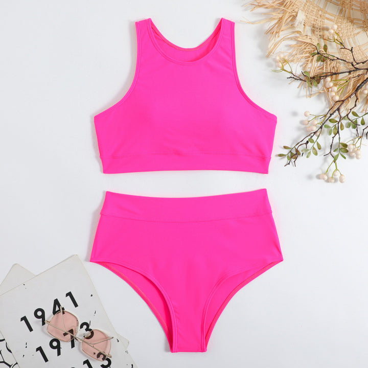 Damen Bikini-Set mit hohem Bund und sportlichem Oberteil Echo Archiv