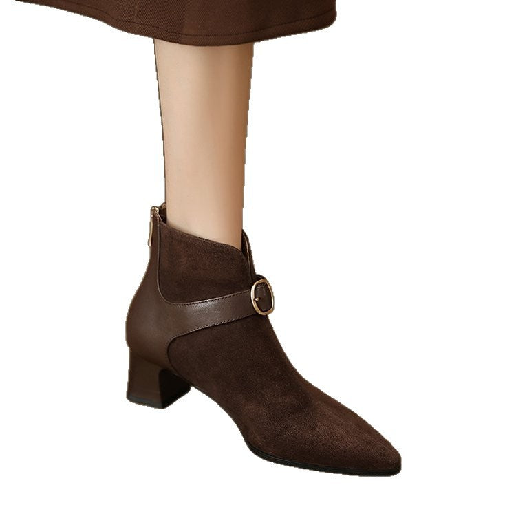 Damen Elegante und schicke Stiefeletten mit Riemen Echo Archiv