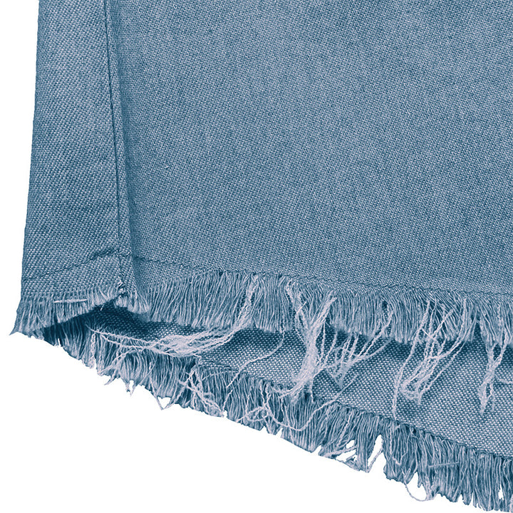 Herren Leichtes Baumwollhemd mit Druckknopfausschnitt Echoarchiv