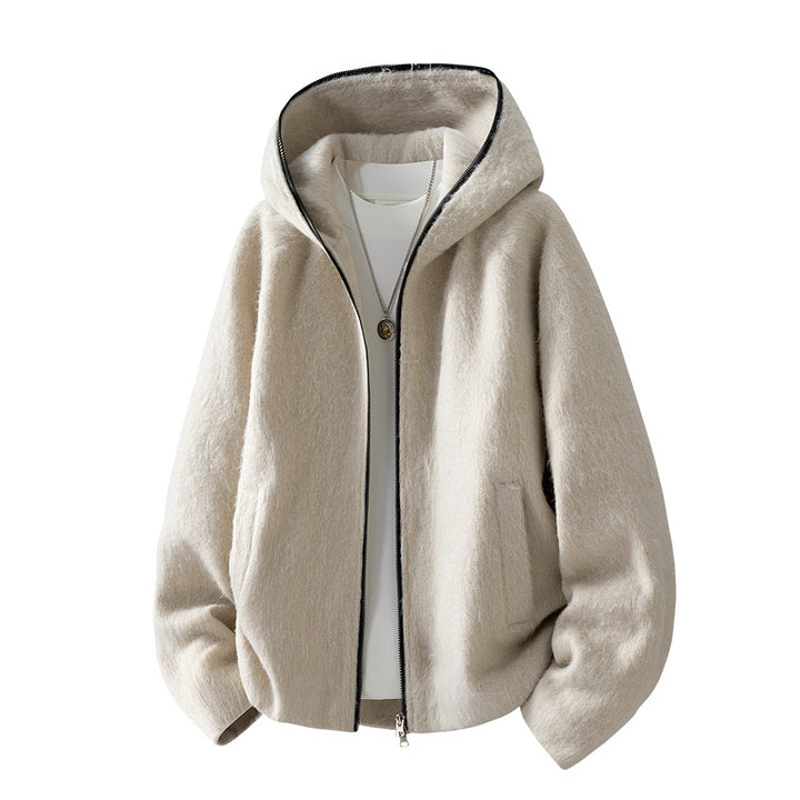 Herren bequeme Fleecejacke mit Kapuze Echo Archive