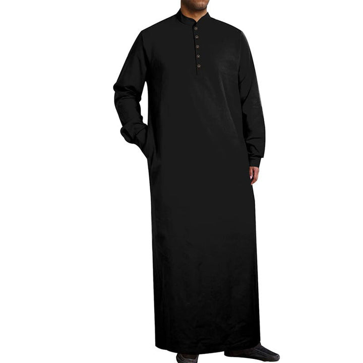 Herren moderner Kaftan mit Knopfleisten-Design und weichem Baumwollmaterial Echoarchiv