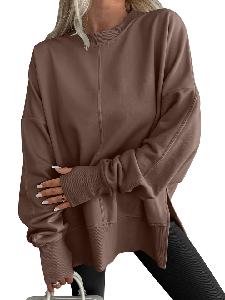 Damen Oversize-Sweatshirt mit Mittelnähte, Rundhals und überschnittener Schulter Echo Archiv