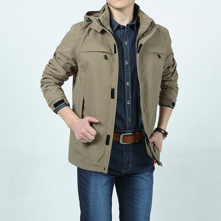 Herren Gefütterter Kapuzenparka mit Teddyfutter und winddichter Canvas‑Optik Echoarchiv