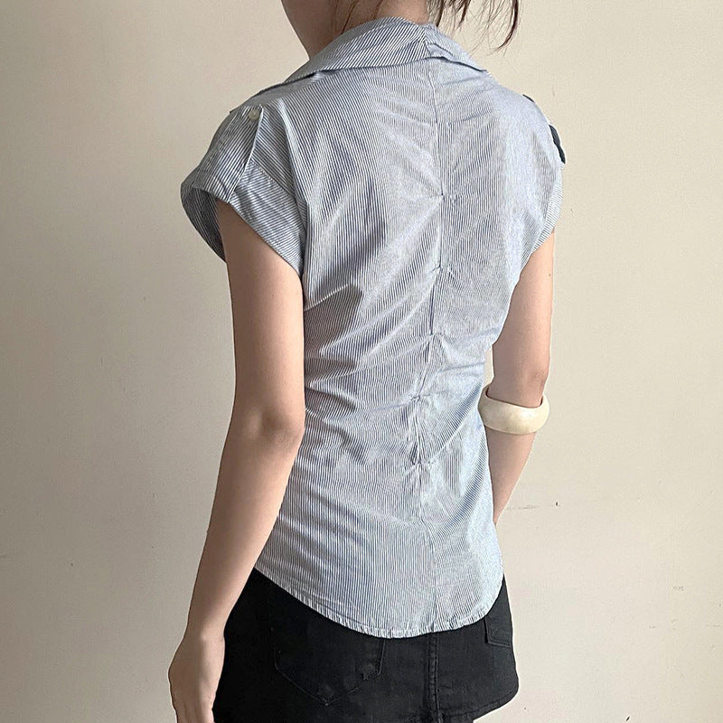 Damen elegante Bluse mit modernen Streifen Echo Archiv