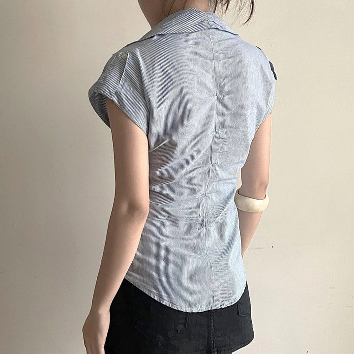 Damen elegante Bluse mit modernen Streifen Echo Archiv