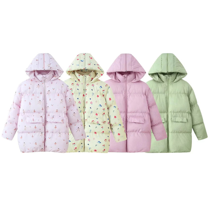Damen gefütterter Oversize Steppmantel mit Kapuze, Thermowattierung und Pattentaschen – Montévia