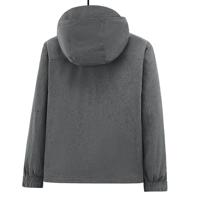 Herren Atmungsaktive Softshell-Outdoorjacke mit Kapuze, verschweißten Reißnähten und Ärmel-Tasche Echo Archiv