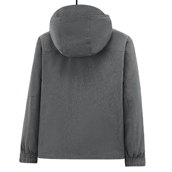 Herren Atmungsaktive Softshell-Outdoorjacke mit Kapuze, verschweißten Reißnähten und Ärmel-Tasche Echo Archiv