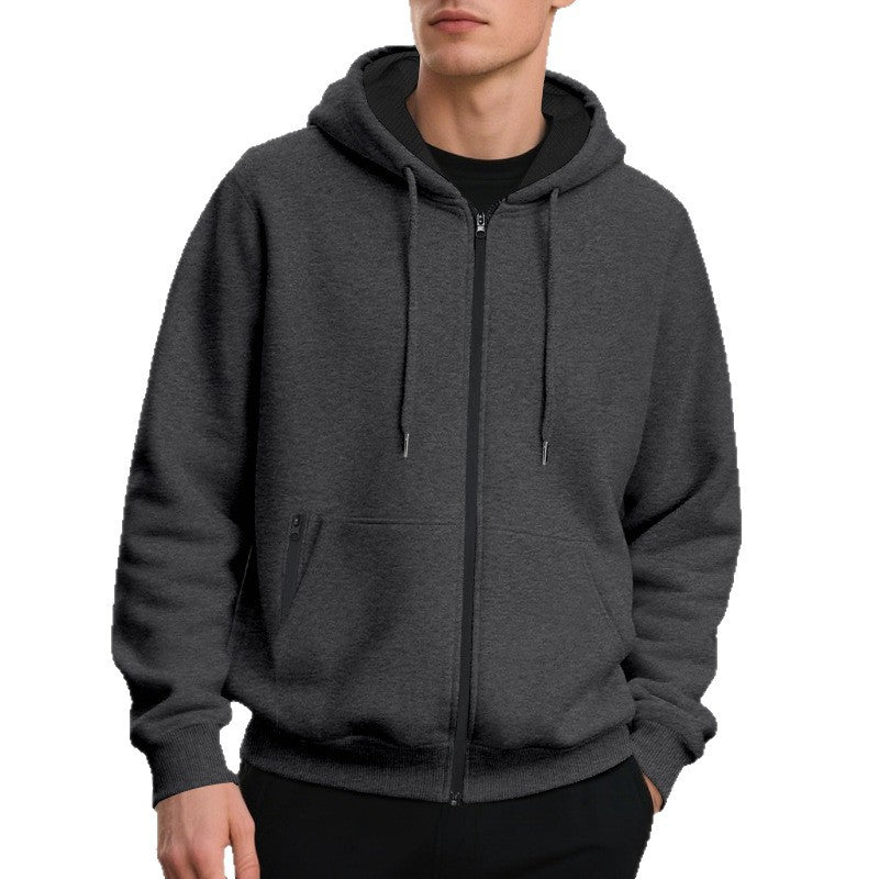 Herren Kapuzenjacke mit leichtem Reißverschluss und praktischen Taschen Echoarchiv