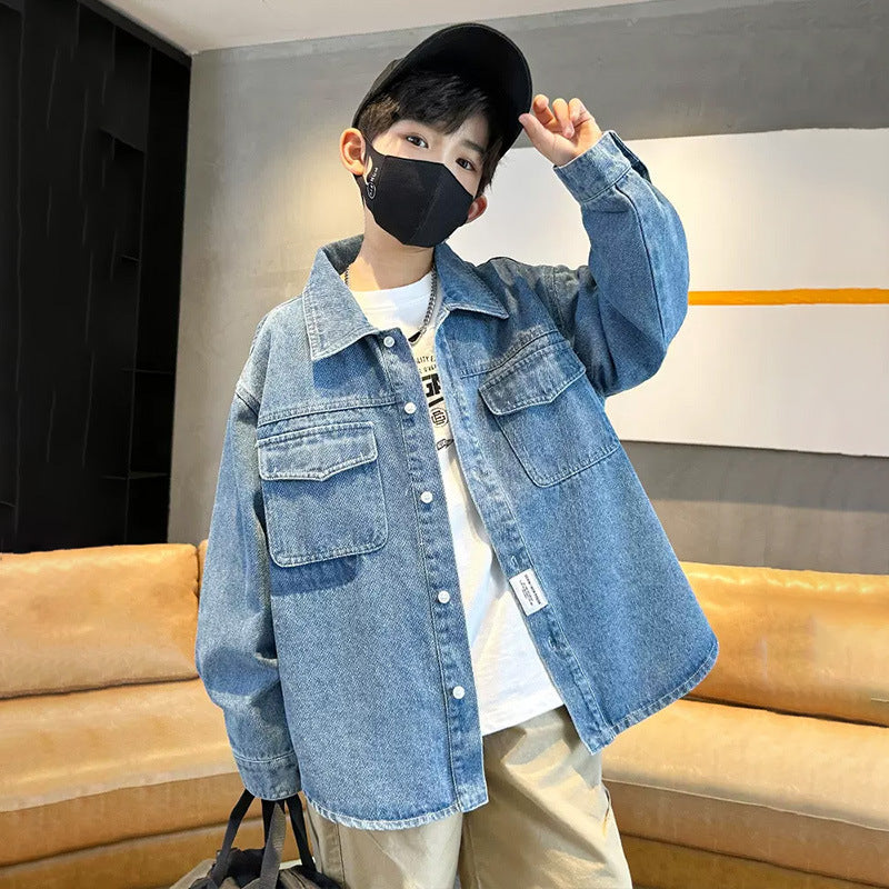 Unisex lässige Denim-Hemdjacke Echo Archiv