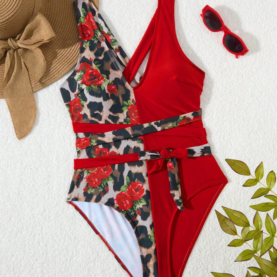 Damen Sportlicher Einteiler mit floralem und animalischem Design Echo Archiv