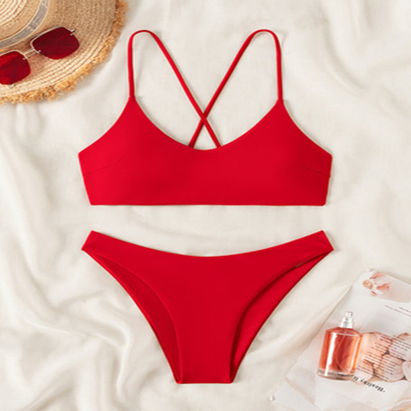 Damen Triangel-Bikini mit kreuzgebackenen Trägern Echo Archiv