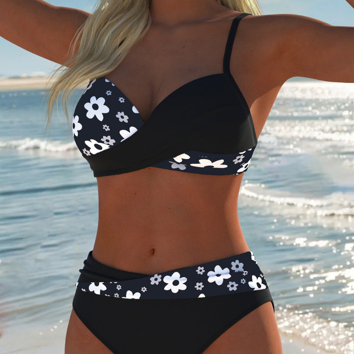 Damen Bikini-Set mit floralem Wickeldesign und hohen Beinausschnitten Echo Archiv