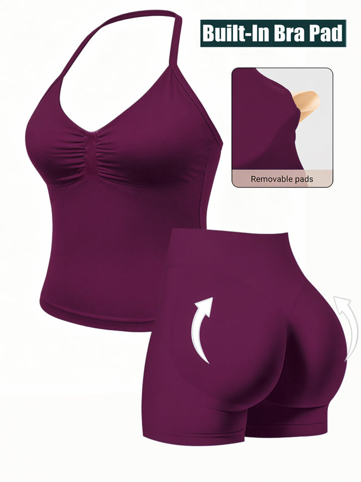 Damen Sportlicher Jumpsuit mit Raffungen und verstellbaren Trägern Echo Archiv