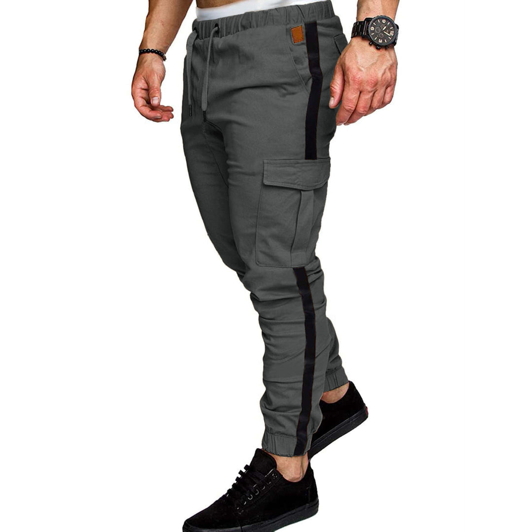 Herren Cargo-Hose mit verstellbarem Bund und funktionalen Taschen Echoarchiv