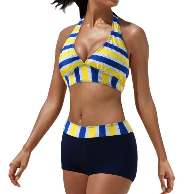 Damen Sportlicher Bikini mit hoch geschnittenem Unterteil Echo Archiv