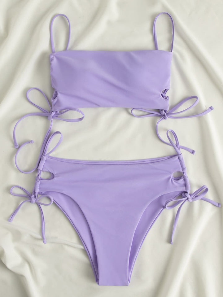 Damen Crop-Top Bikini-Oberteil mit verstellbaren Bindebändern Echo Archiv