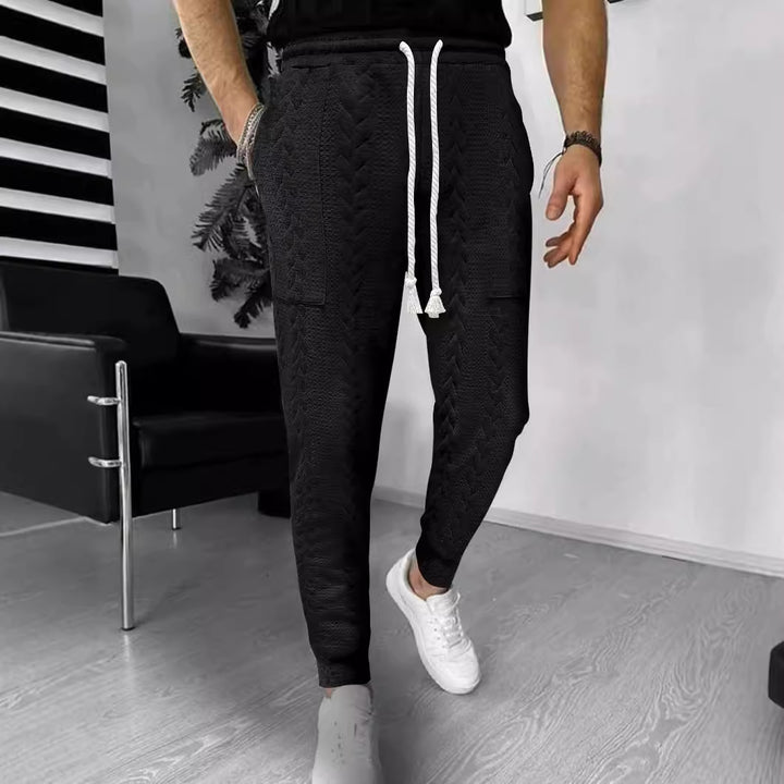 Herren lässige Freizeithose mit strukturiertem Design und praktischen Taschen Echoarchiv