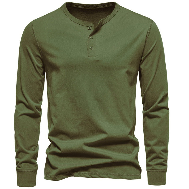 Herren Langarmshirt mit Knopfverschluss und modernem Design Echoarchiv